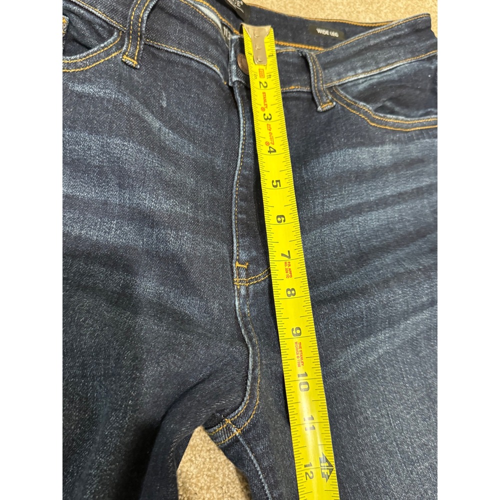 Judy Blue Los Angeles Dark Wash Wide Leg Raw Hem Jeans Crop Size 11/30 - Picture 10 of 10